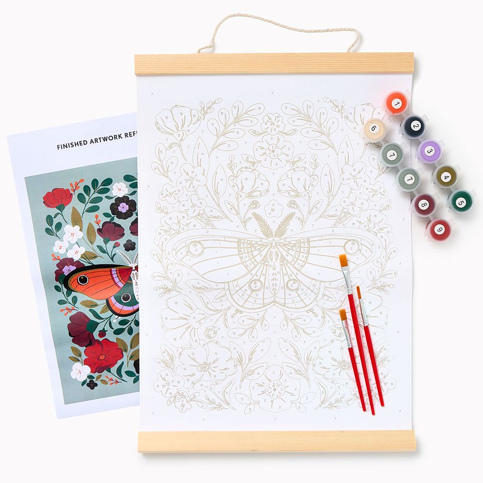 Botanical Moth Paint by Numbers - Image 2
