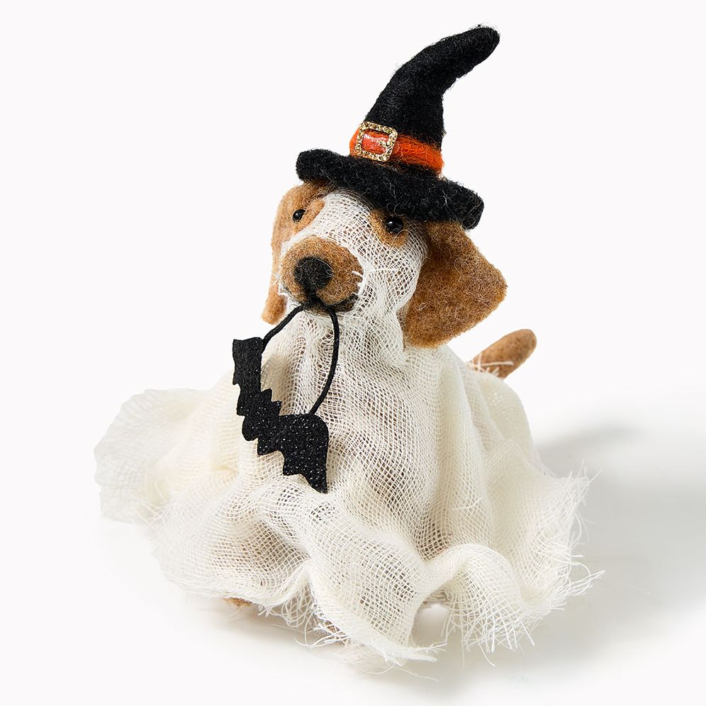 Felted ghost dog ornament - Image 2