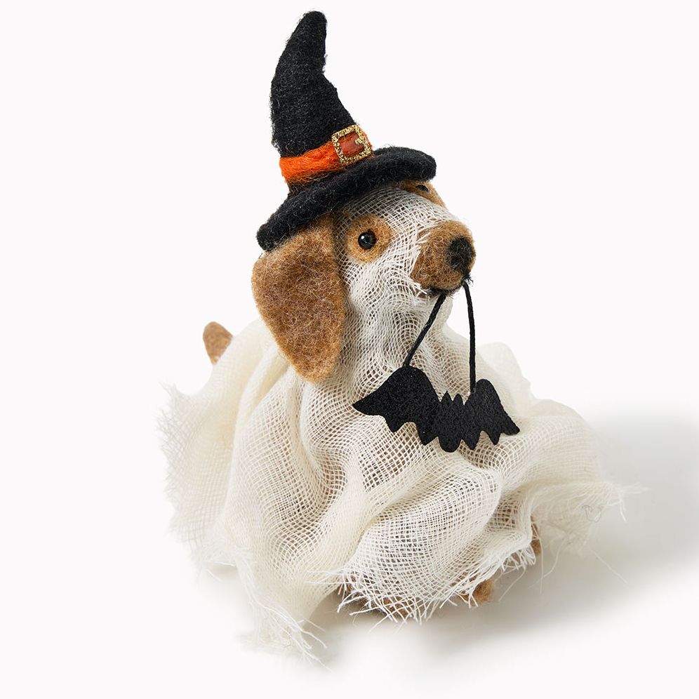 Felted ghost dog ornament - Image 3