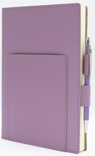 Purple Leather Journal with pen included and Blank Pages - Image 2