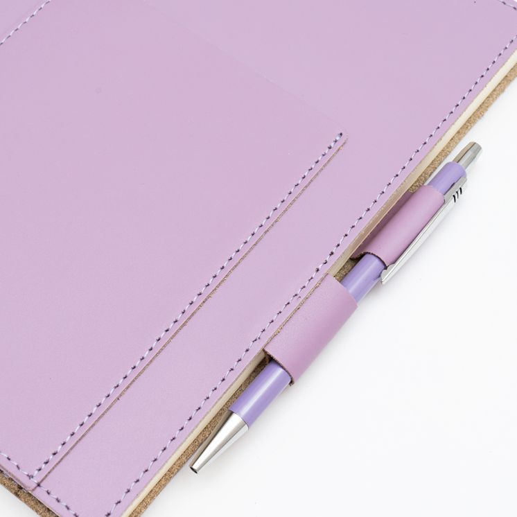 Purple Leather Journal with pen included and Blank Pages - Image 7