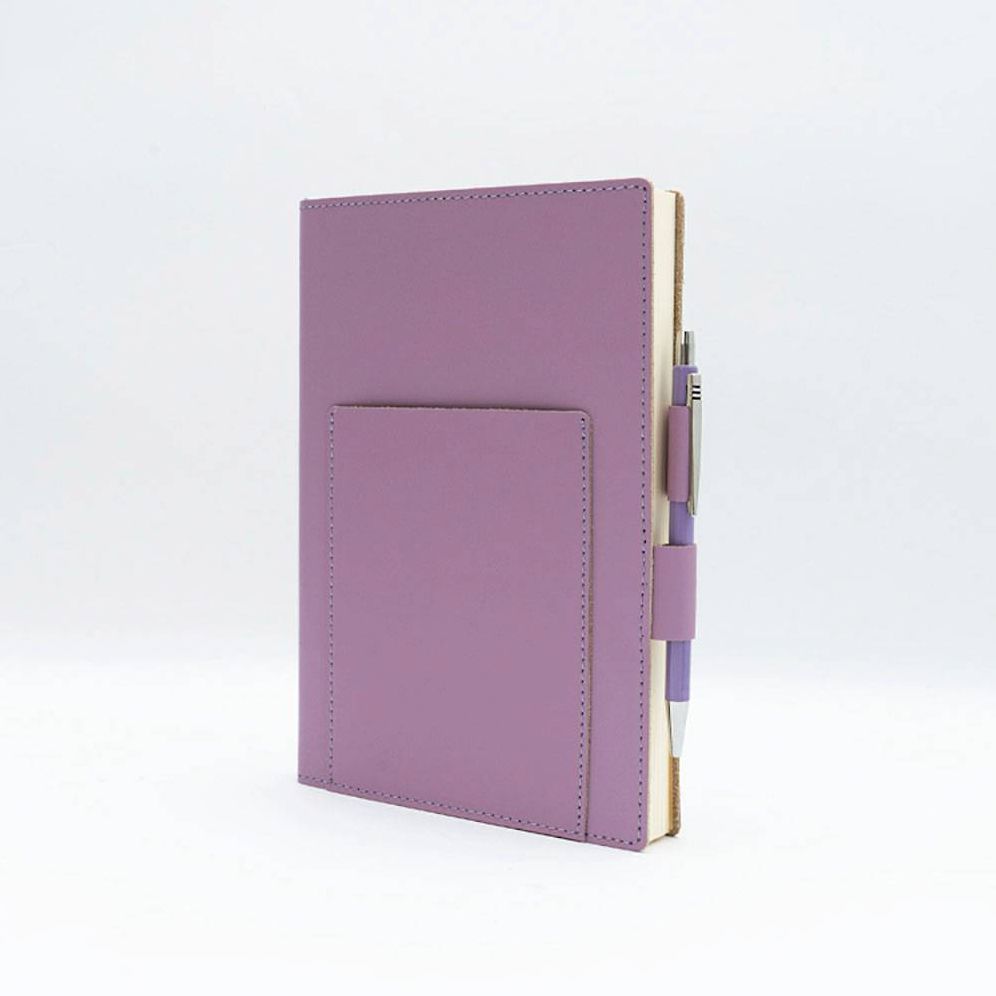 Purple Leather Journal with pen included and Blank Pages - Image 8