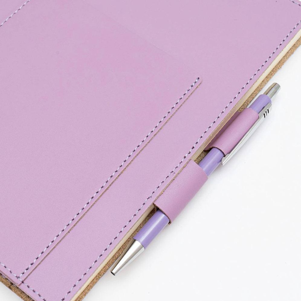 Purple Leather Journal with pen included and Blank Pages - Image 9