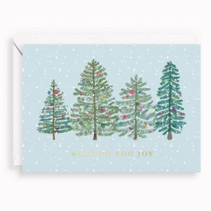 Watercolor Trees Holiday Card Set