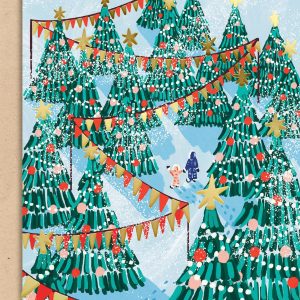 Snowy Tree Farm Holiday Card Set