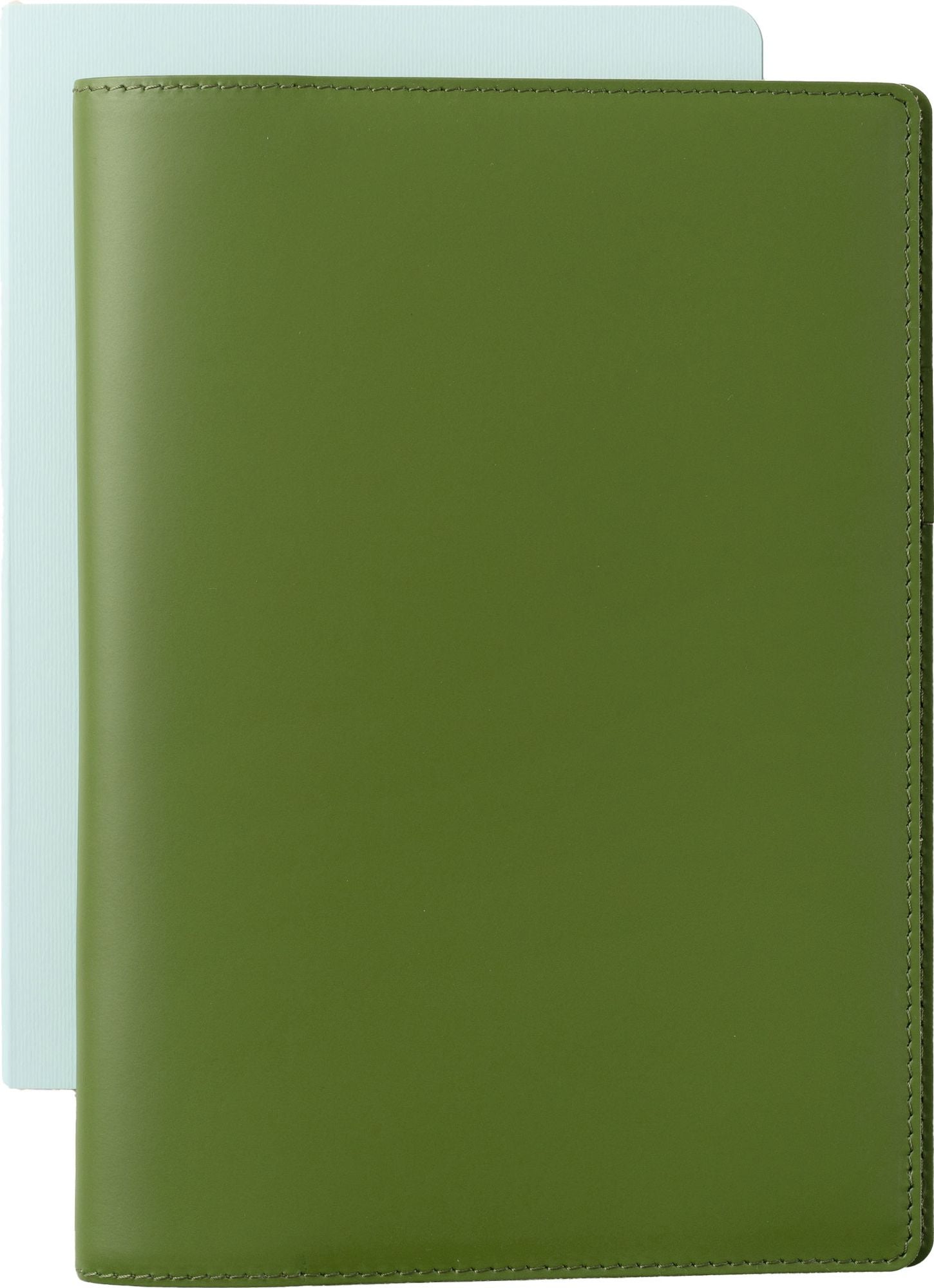 Paper Source Green Leather Refillable A5 Journal Cover - Image 2