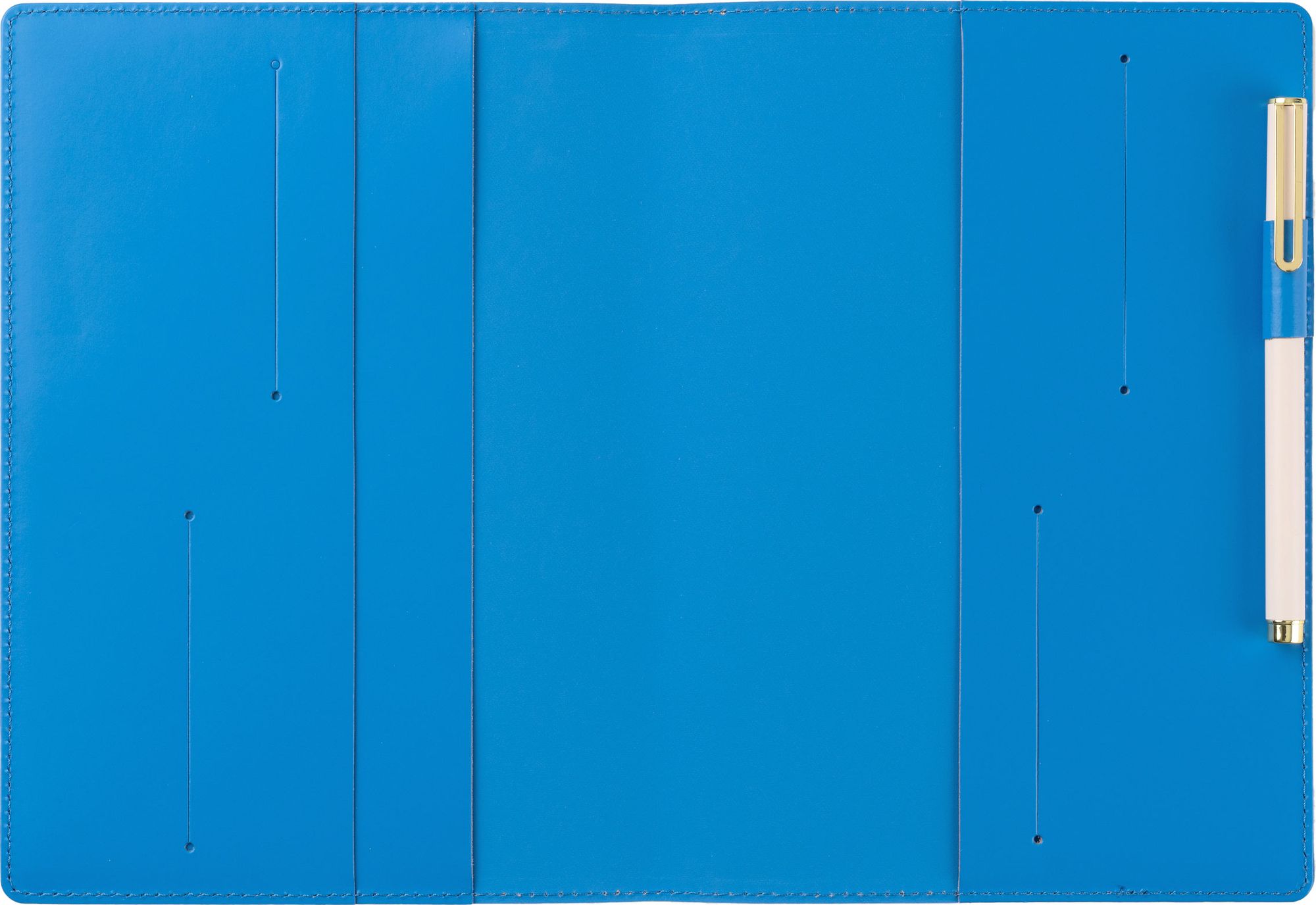 Paper Source Blue Leather Refillable A5 Journal Cover - Image 4
