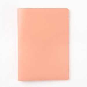 Paper Source Peach Leather Refillable A5 Journal Cover