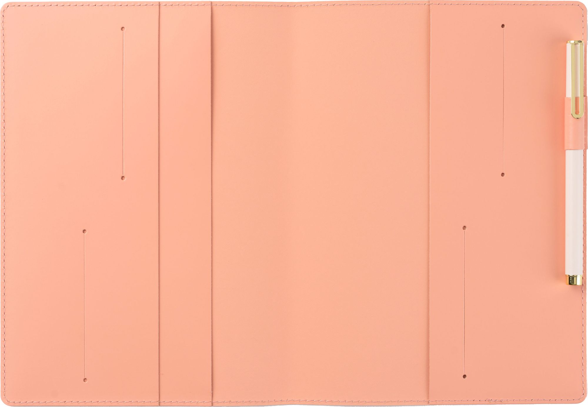 Paper Source Peach Leather Refillable A5 Journal Cover - Image 3