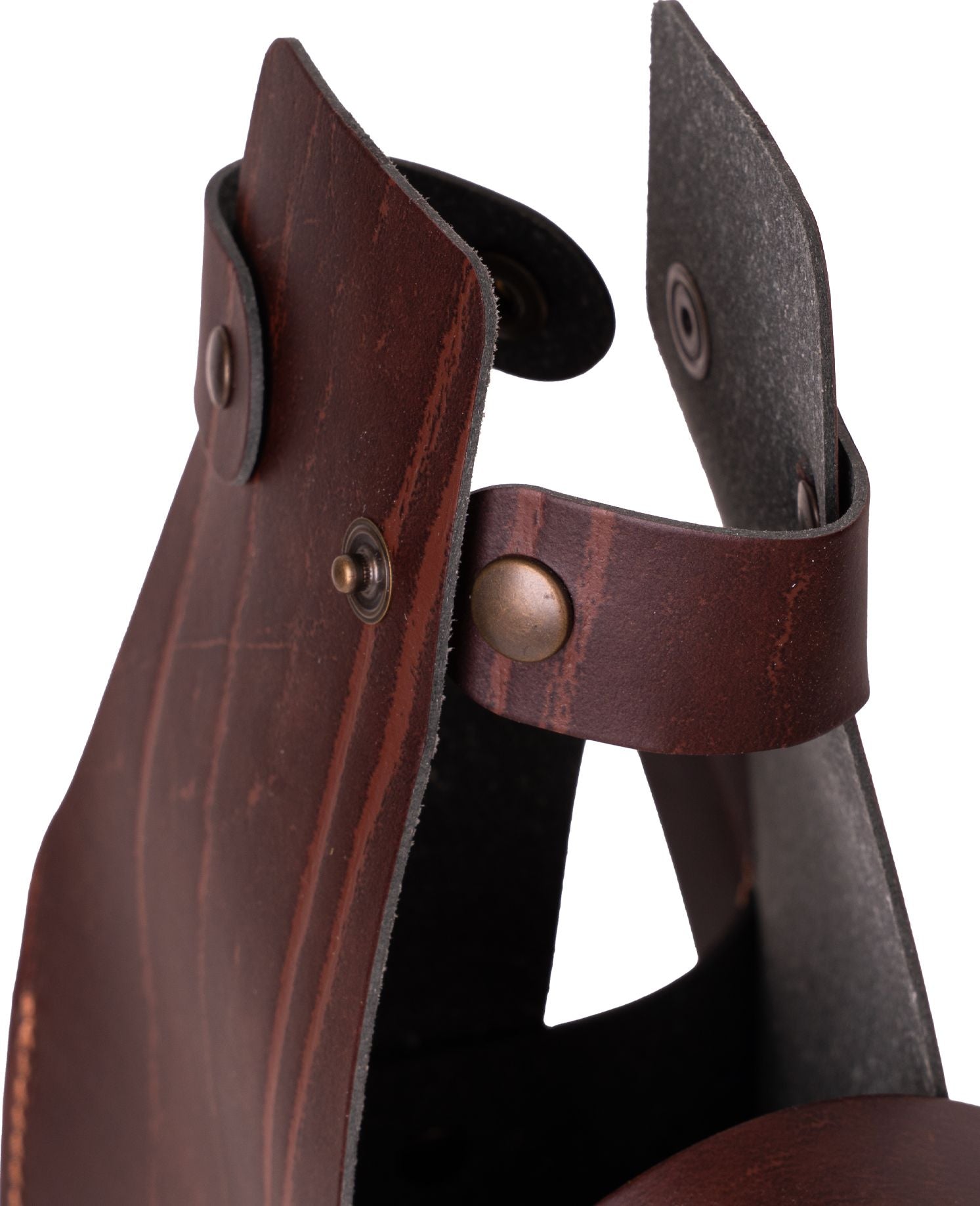Recycled Leather Wine Bottle Holder - Image 3