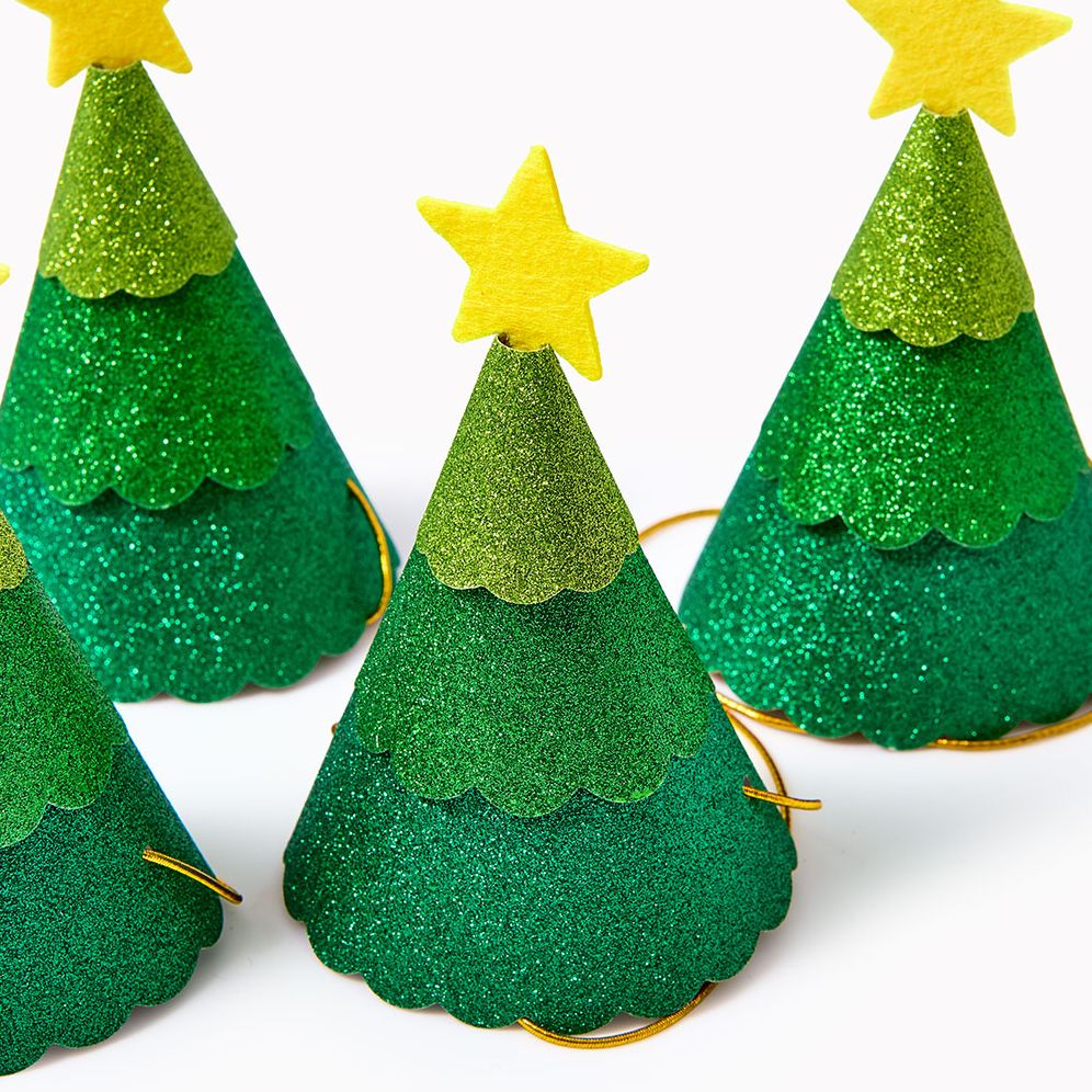 Glitter Tree Party Hats - Image 2