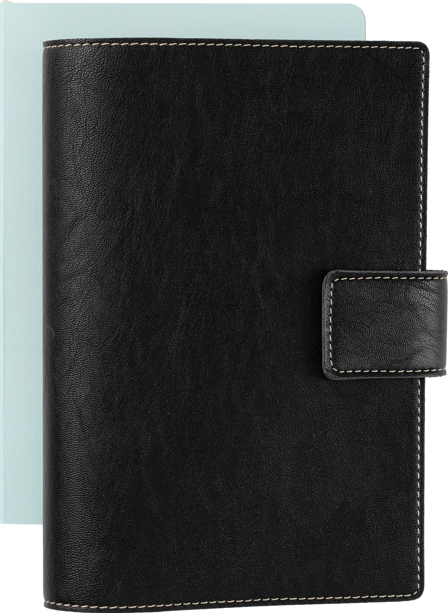 Paper Source Black A5 Leather Journal Cover with Clasp - Image 2