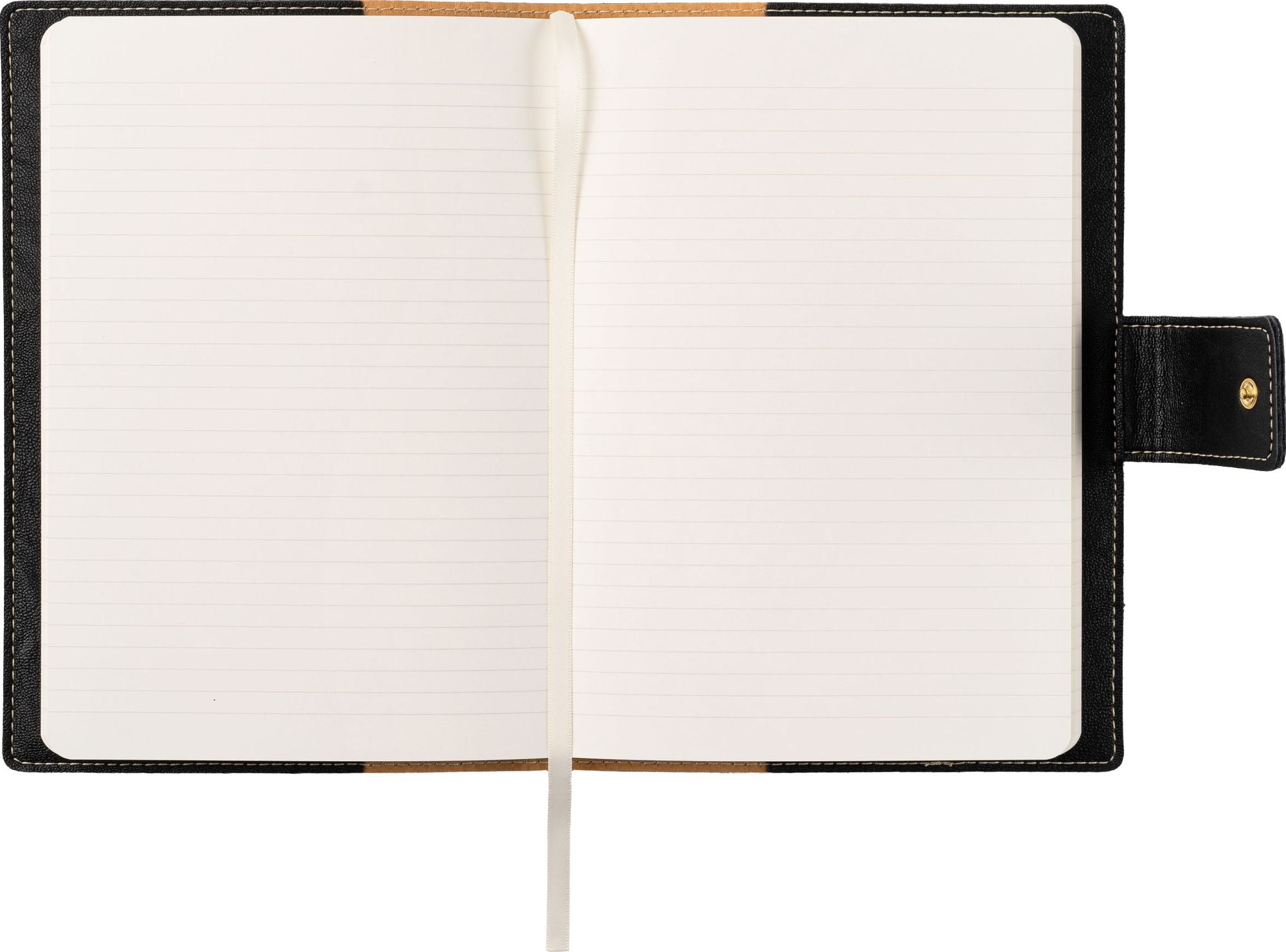 Paper Source Black A5 Leather Journal Cover with Clasp - Image 4