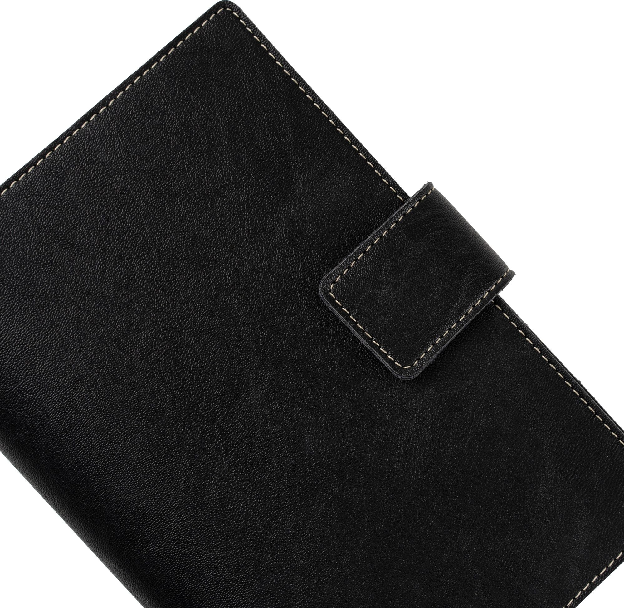Paper Source Black A5 Leather Journal Cover with Clasp - Image 5