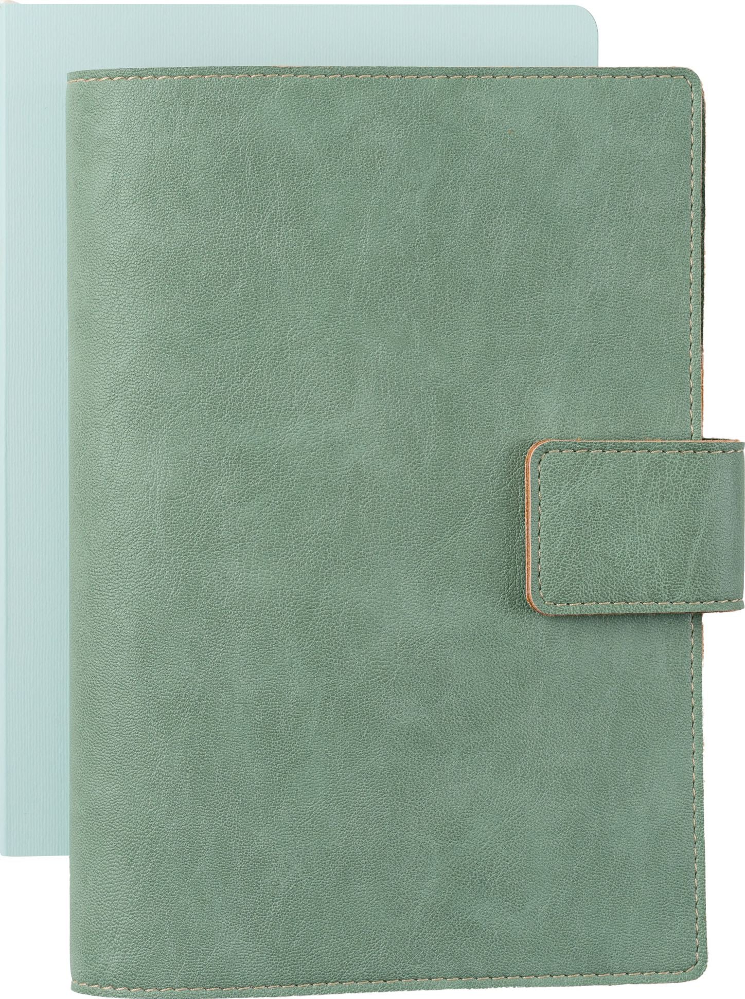 Paper Source Sage Green A5 Leather Journal Cover with Clasp - Image 4