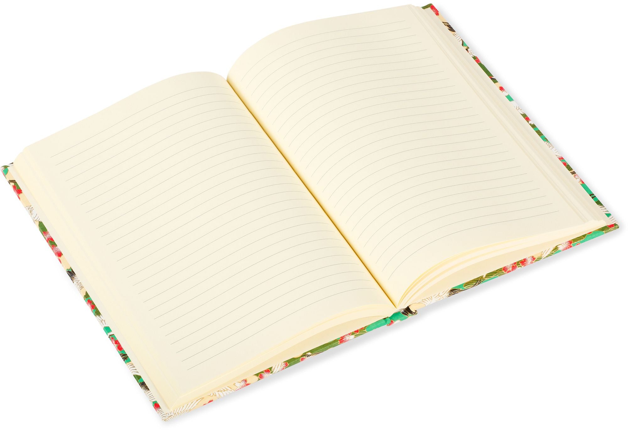 Essential Medium Lined Notebook Red Blossom / Cranes / Green - Image 5