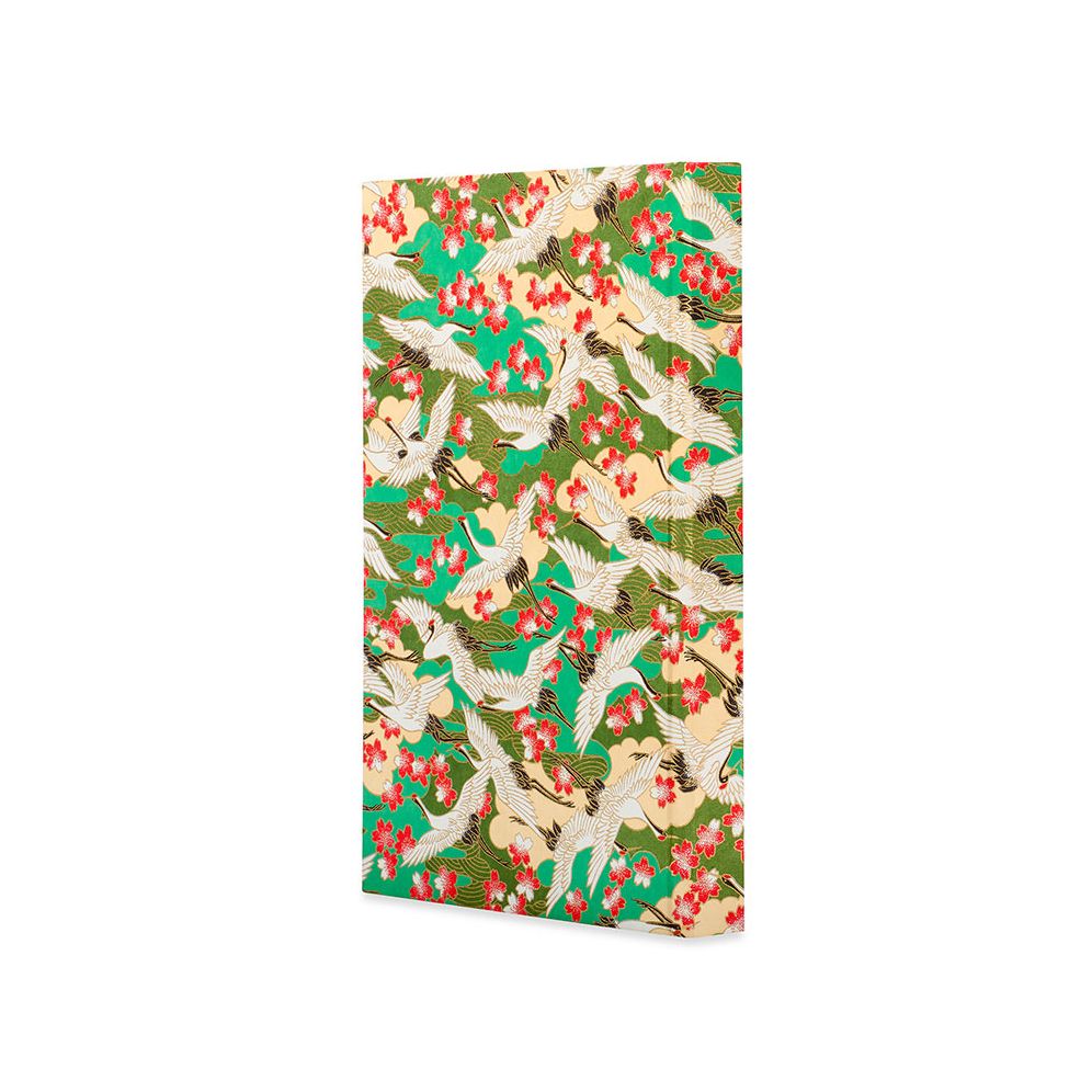Essential Medium Lined Notebook Red Blossom / Cranes / Green - Image 4