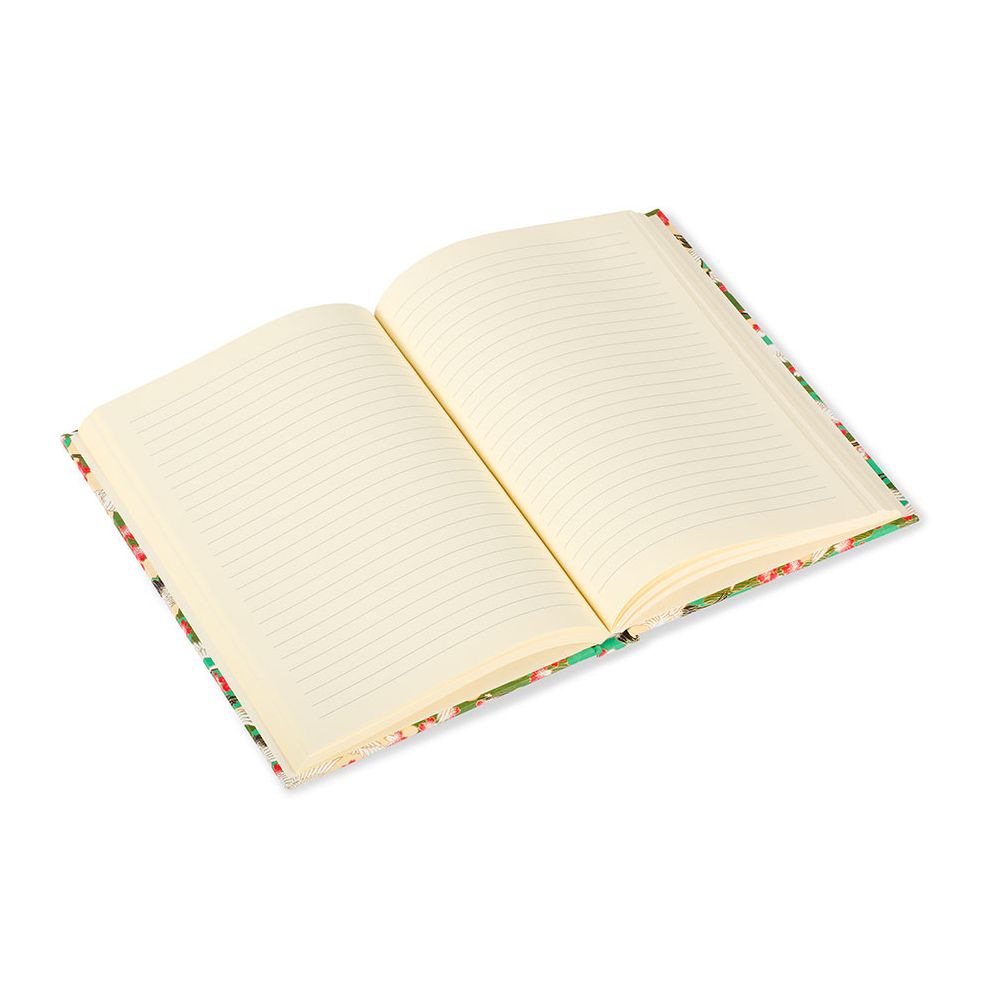 Essential Medium Lined Notebook Red Blossom / Cranes / Green - Image 3