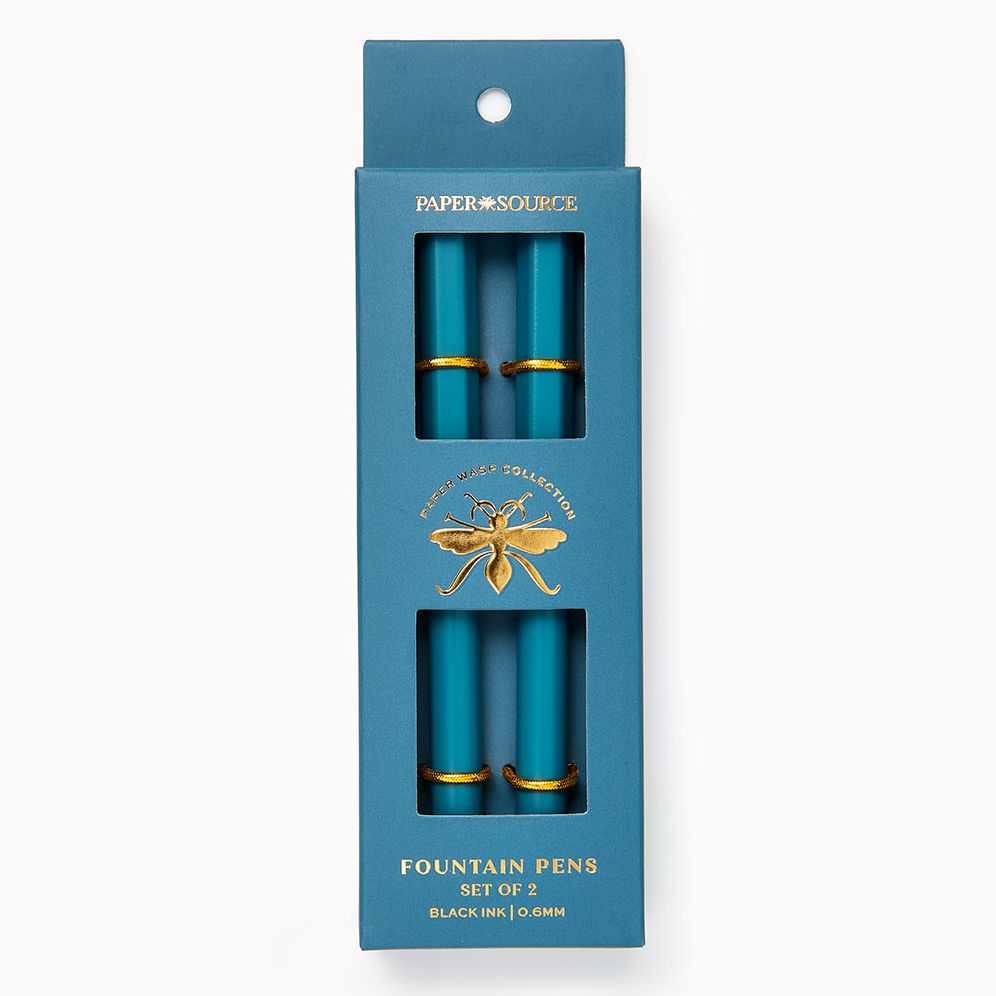 Teal Paper Wasp Pen S/2 - Fountain - Image 2