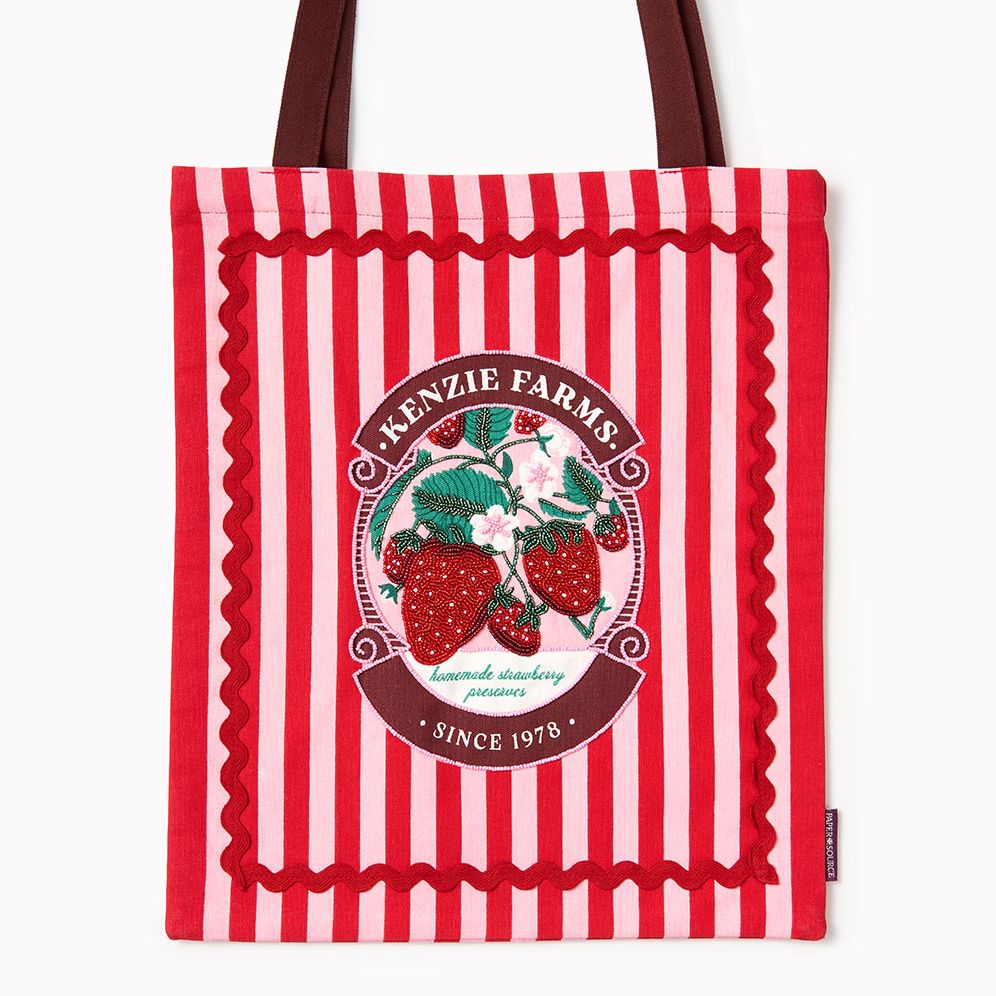 Strawberry Farm Beaded Tote - Image 2