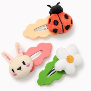 Critter Hair Clips. Set of 3