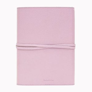 Lilac Grain Leather Journal with Tie Wraps