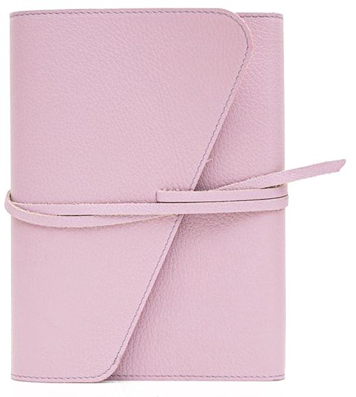 Lilac Grain Leather Journal with Tie Wraps - Image 2
