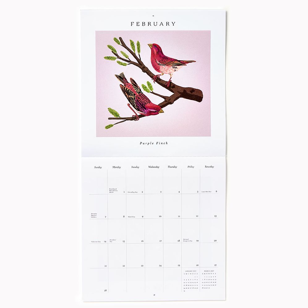 2027 Paper Source Birds Calendar - Image 4