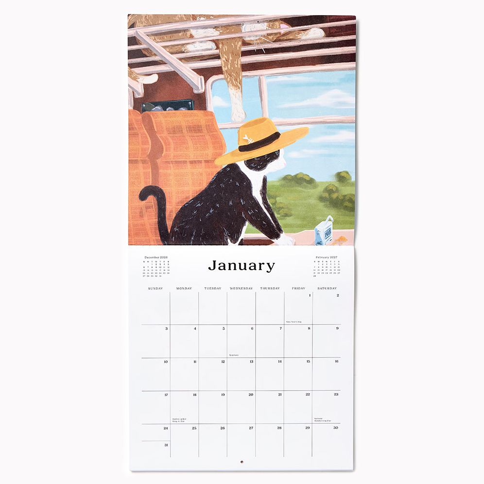 2027 Paper Source Catitude Calendar - Image 2