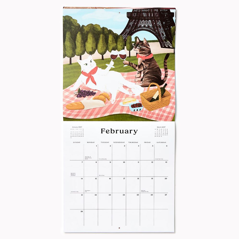 2027 Paper Source Catitude Calendar - Image 3