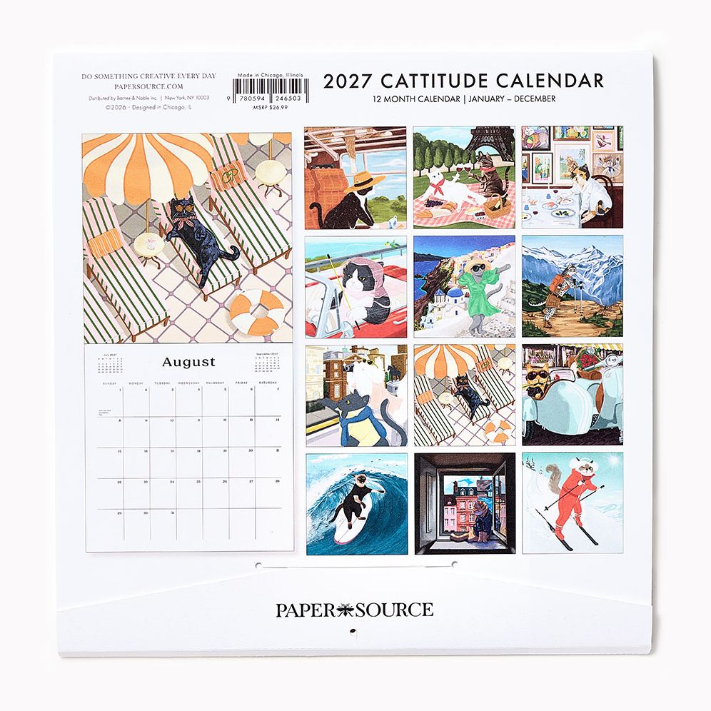 2027 Paper Source Catitude Calendar - Image 5