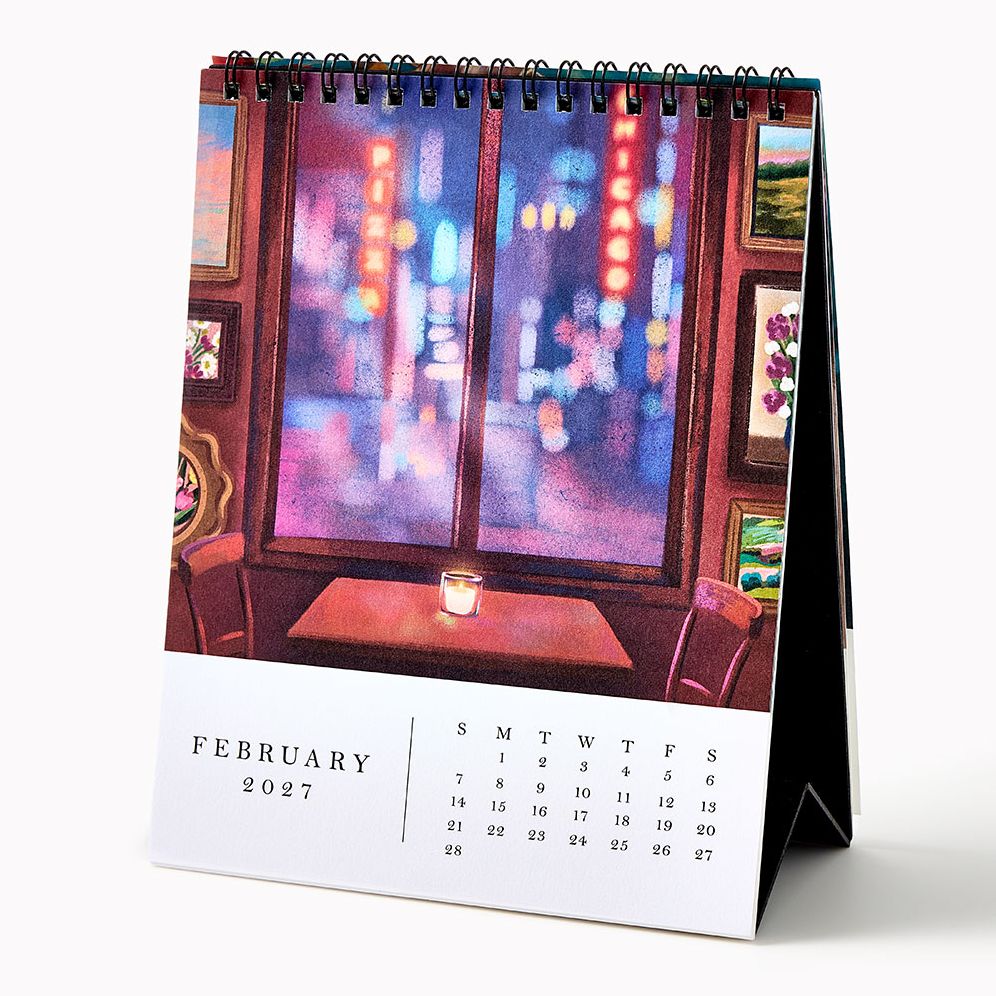 2027 Paper Source Desk Art Desk Easel Calendar - Image 4