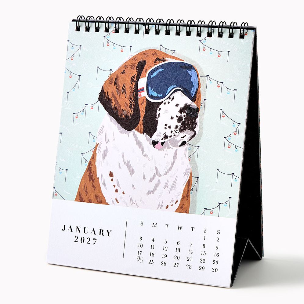 2027 Paper Source Good Boys Desk Easel Calendar - Image 3