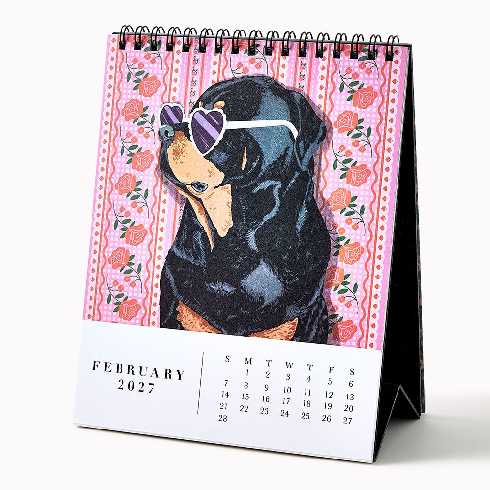 2027 Paper Source Good Boys Desk Easel Calendar - Image 4