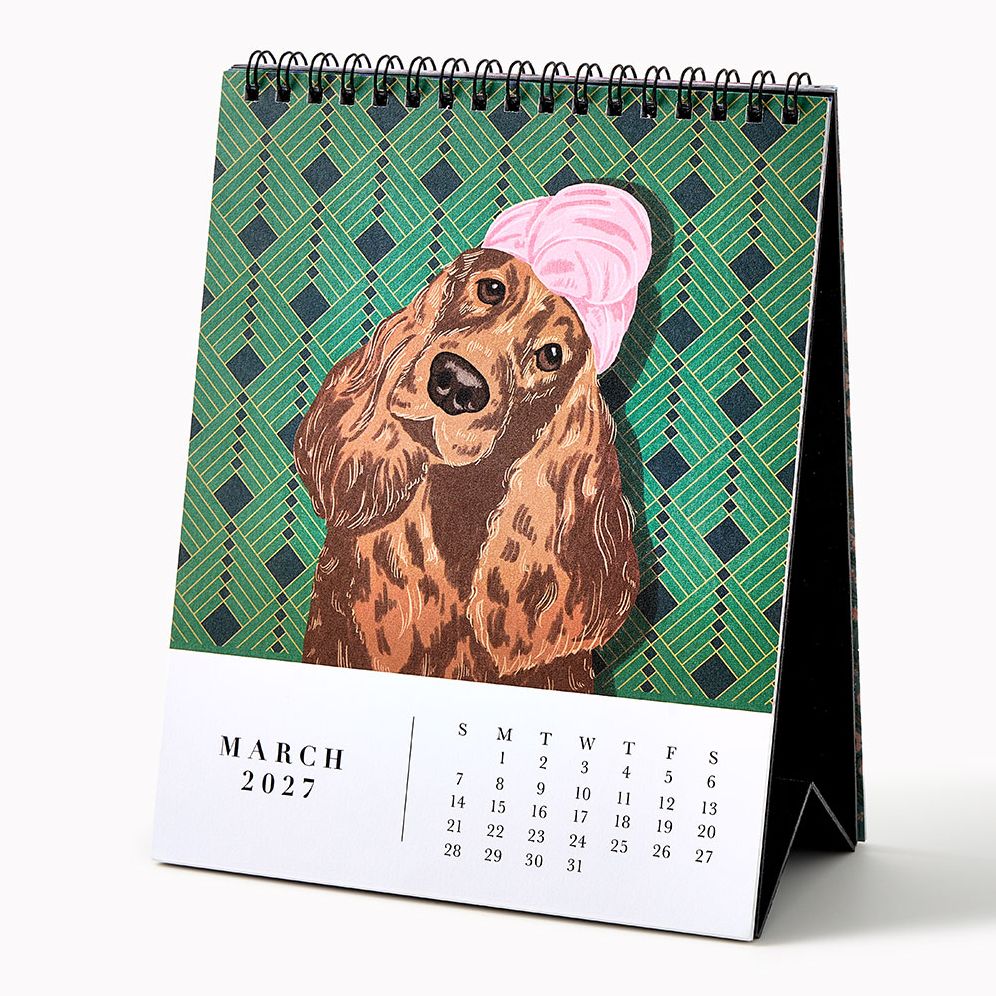 2027 Paper Source Good Boys Desk Easel Calendar - Image 5