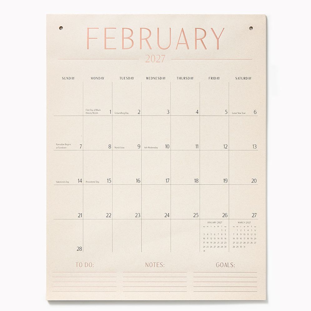 2027 Paper Source Tall On The Wall Calendar - Image 2