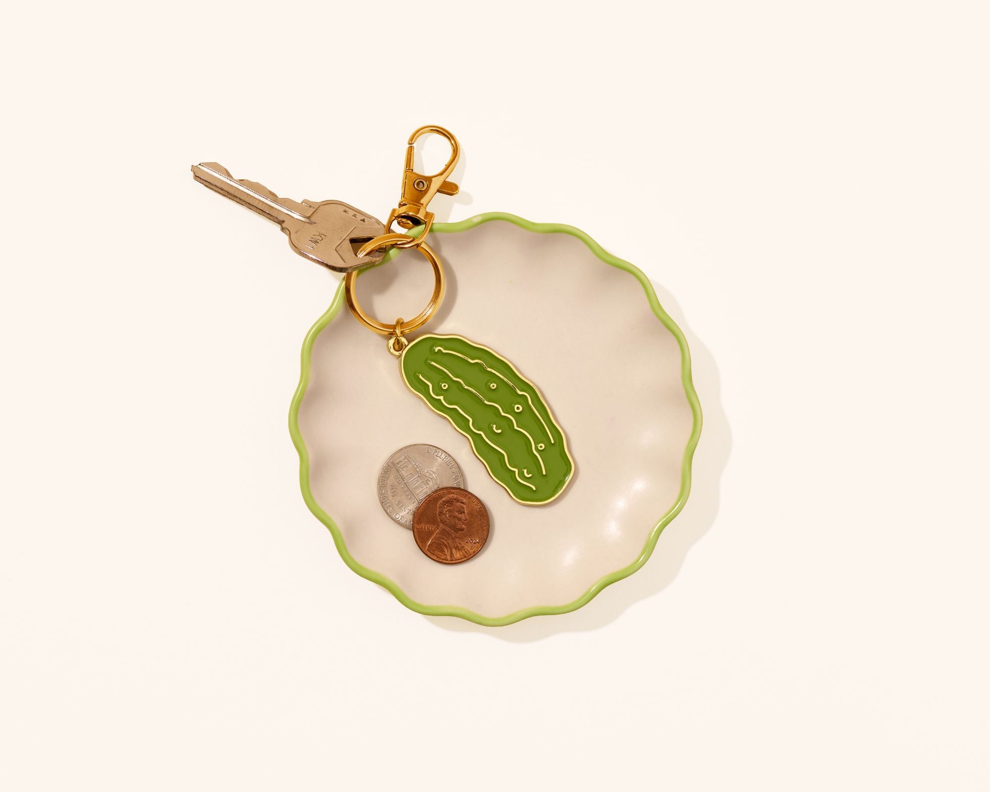 Enamel Keychain & Bag Charm - Pickle - Image 2