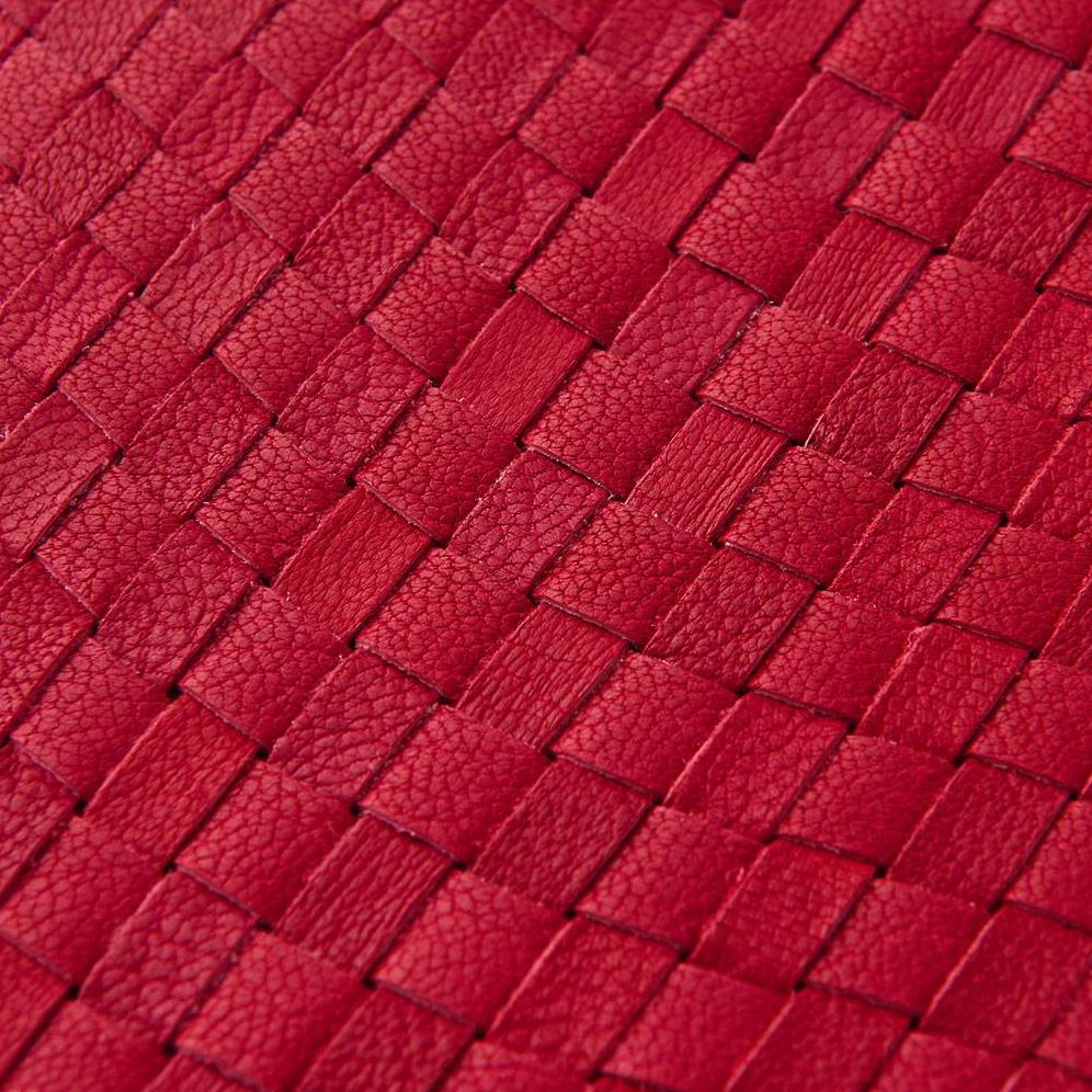 Red Dahlia Woven Leather Journal - Image 5