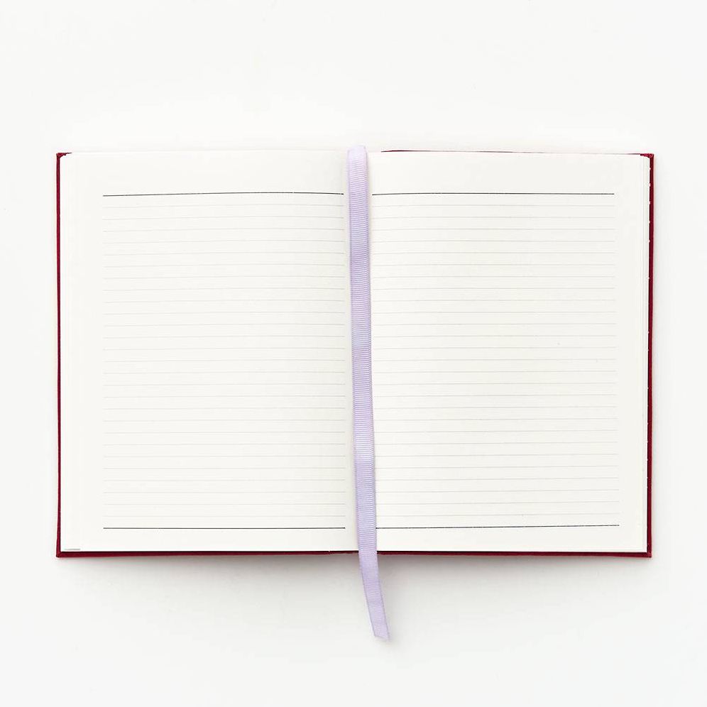 Red Dahlia Woven Leather Journal - Image 6