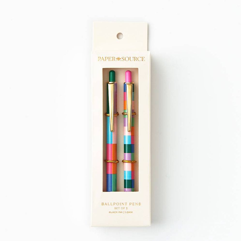 PS Collection Colorful Geometric Ballpoint Pen S/2 - Image 2