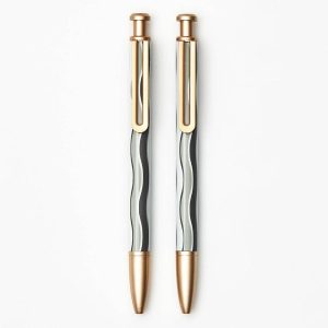 PS Collection Gray Wavy Ballpoint Pen S/2