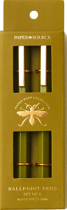 Paper Wasp Olive Ballpoint Pen S/2 - Limited Edition - Image 2