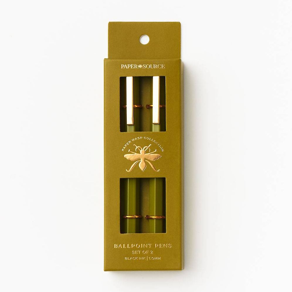 Paper Wasp Olive Ballpoint Pen S/2 - Limited Edition - Image 3