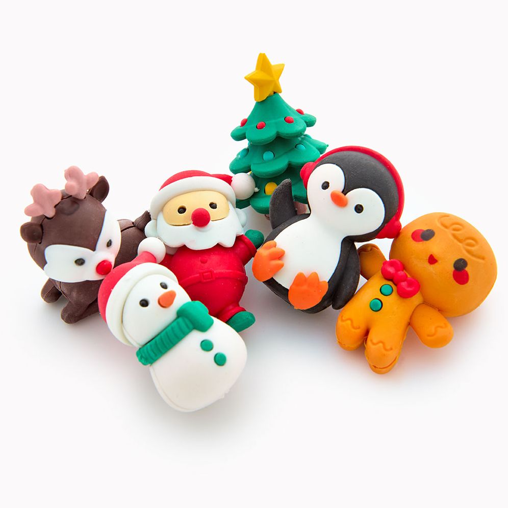 6 Piece Holiday Icons Eraser Set - Image 2