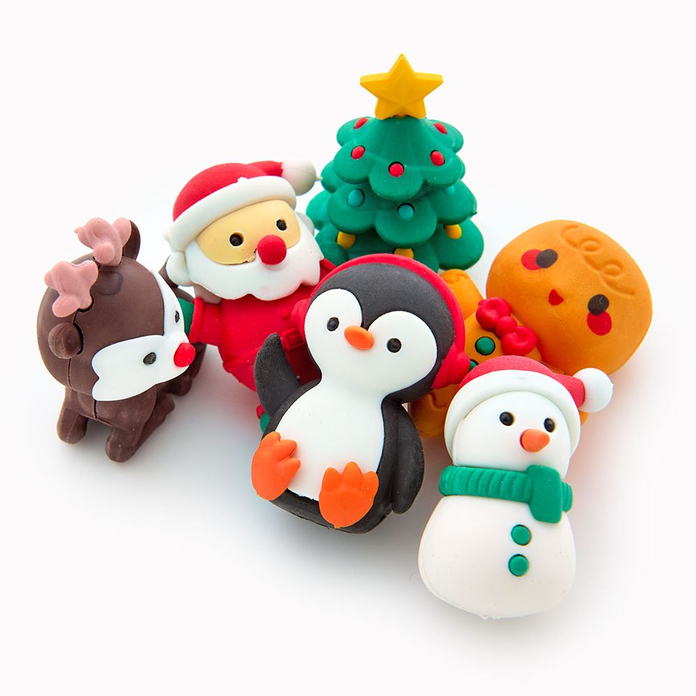 6 Piece Holiday Icons Eraser Set - Image 3