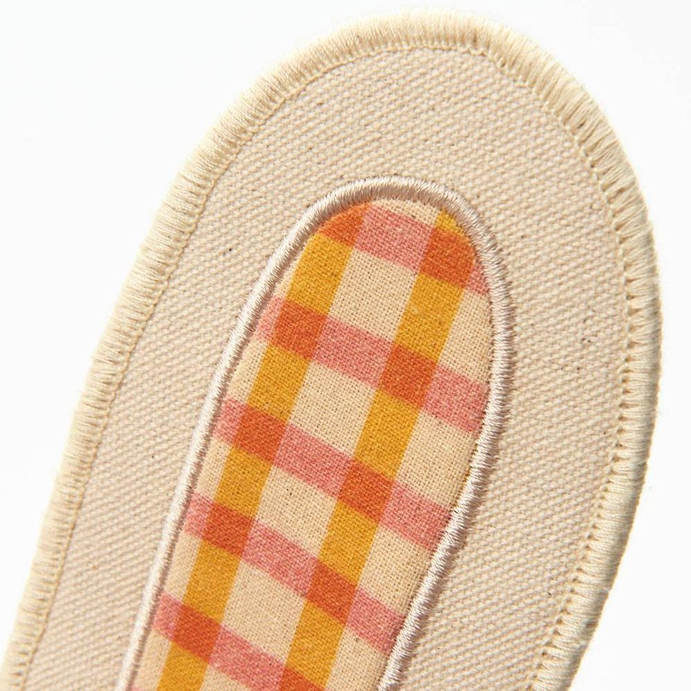 Gingham Canvas Bunny Easter Basket - Image 2