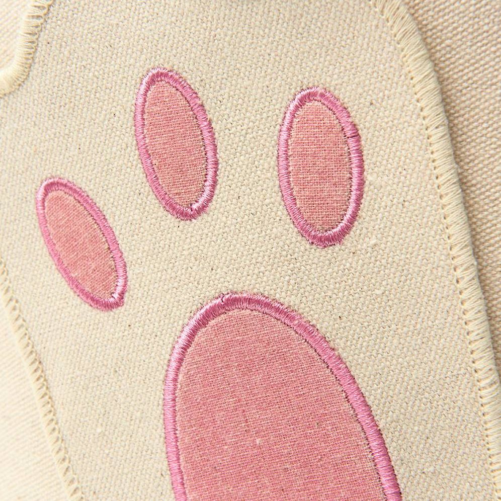 Gingham Canvas Bunny Easter Basket - Image 3