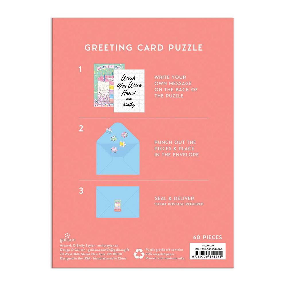 Confetti Birthday Cake Greeting Card Puzzle - Image 2