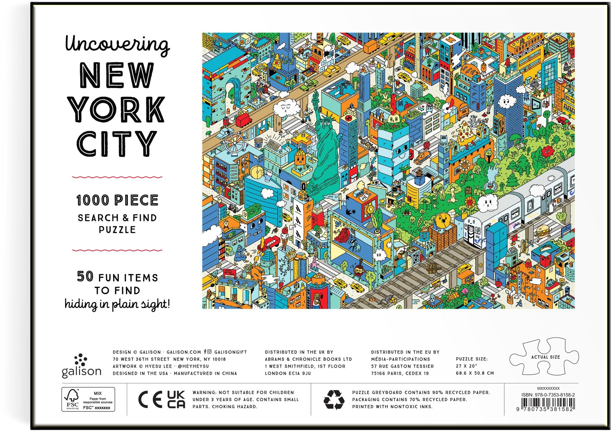 Uncovering New York City Search and Find 1000 Piece Puzzle - Image 5