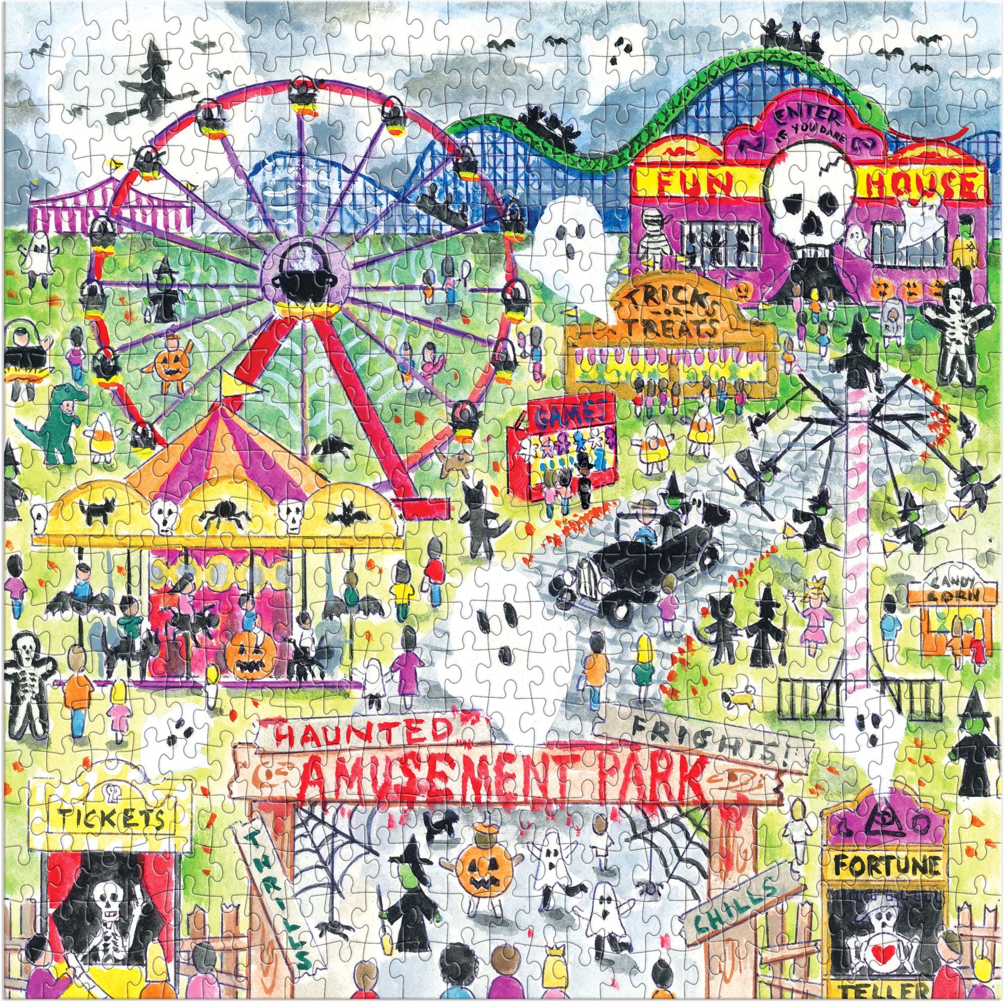 Michael Storrings Haunted Amusement Park 500 Piece Puzzle - Image 2